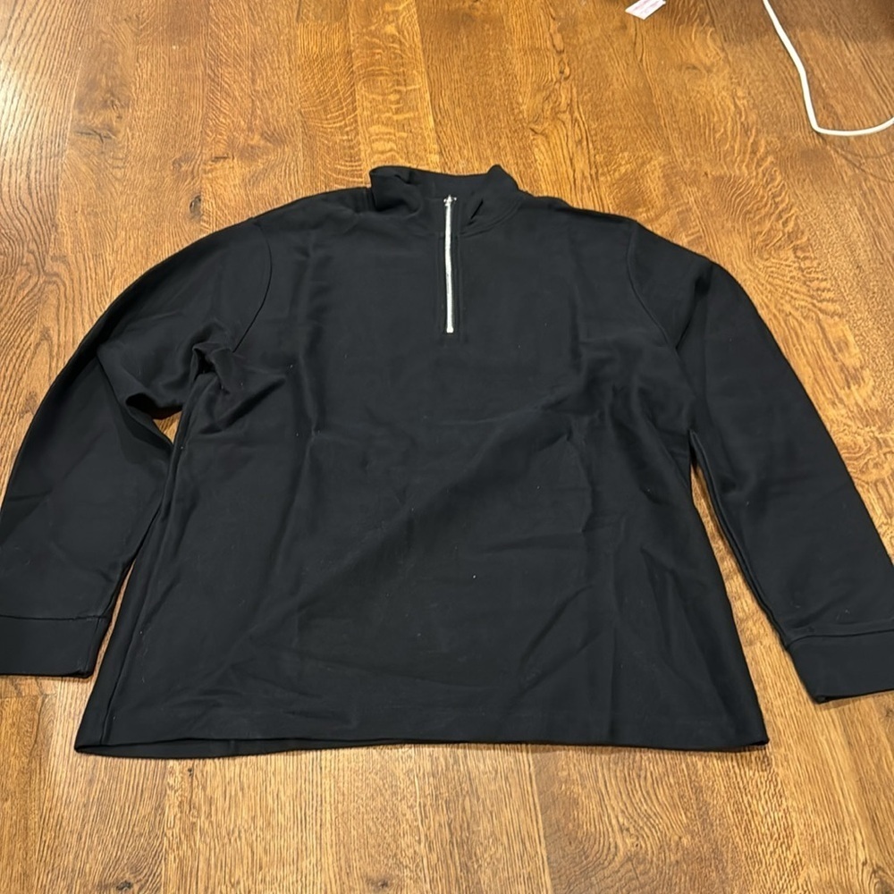 Topman Men’s Quarter Zip Black Size XL